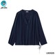 The Ori Women Long Sleeve Top LBD025 Blue (Small-46)