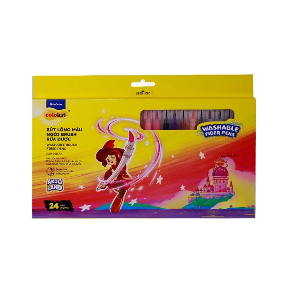 Colokit Washable Fiber Pens 24PCS SWM-C011