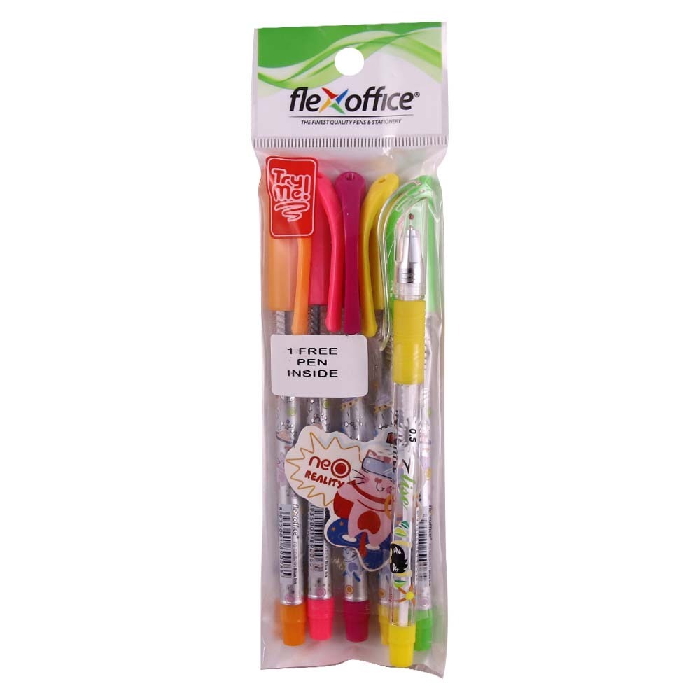 Flex Office Flex Stick Neo Ball Pen 5PCS FO-GEL019