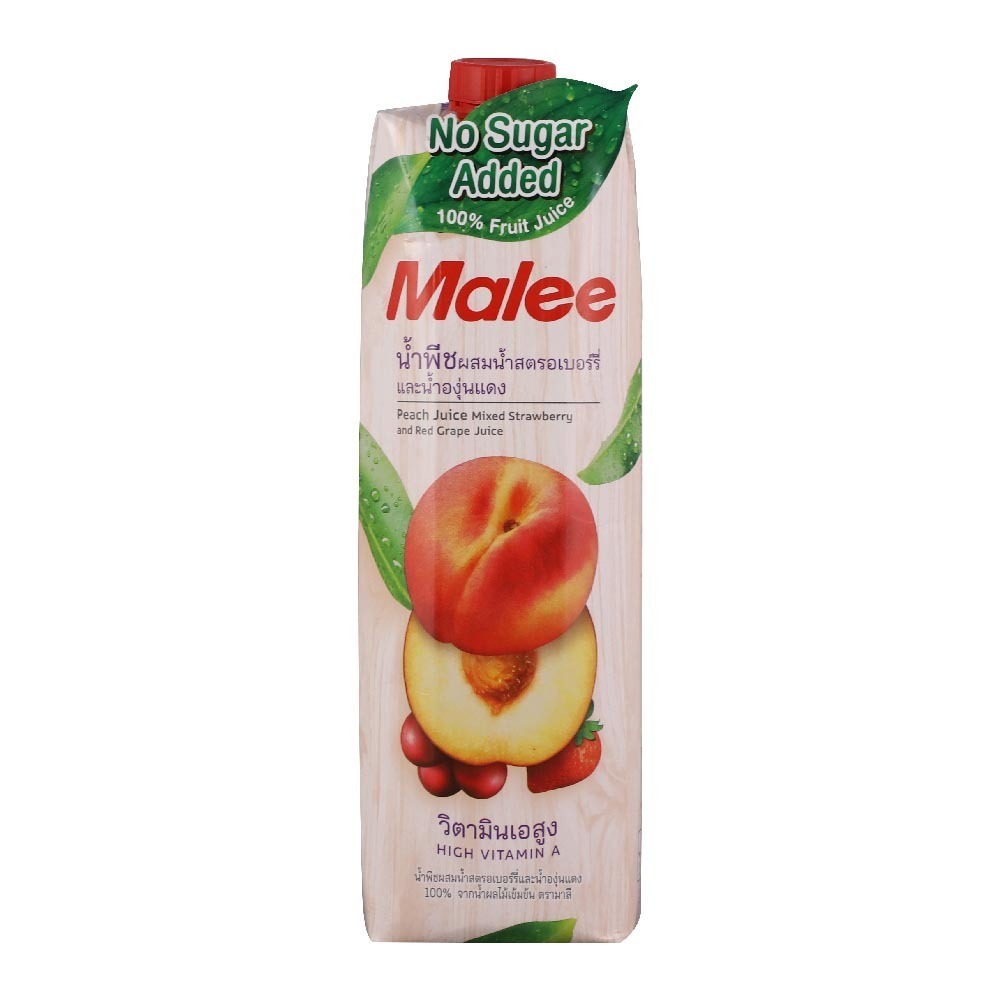 Malee 100% Fruit Juice Peach With  Mixed Fruit 1LTR