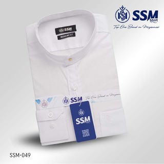Mandarin Collar Shirt Long Sleeve Large (Purplish Blue) SSM-O-P-S-060