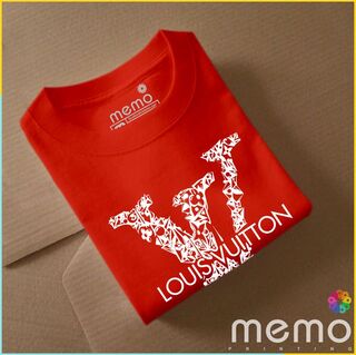 memo ygn Louis Vuitton unisex Printing T-shirt DTF Quality sticker Printing-White (Medium)