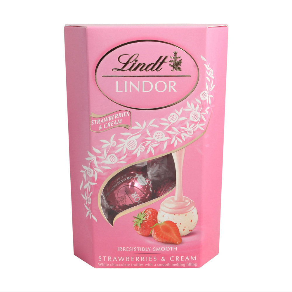 Lindt Lindor Strawberry & Cream Chocolate 200G