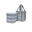 HPL856CD-HCM Lock & Lock Lunch Box 3P Set (HPL856x2 ,HPL856Cx1, Lunch Bag Without Coolpack) (Dark Gray)