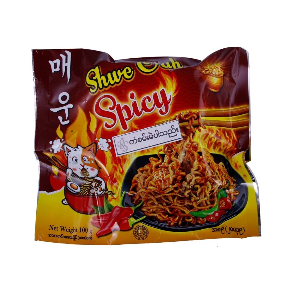 Shwe Oah Instant Noodle Spicy 100G