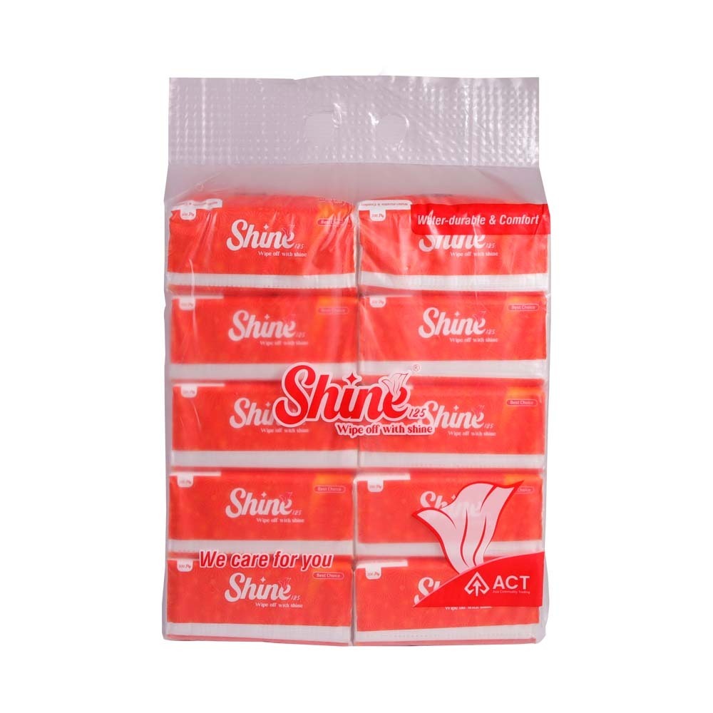 Shine Facial Tissue 3Ply 300Sheets x 10