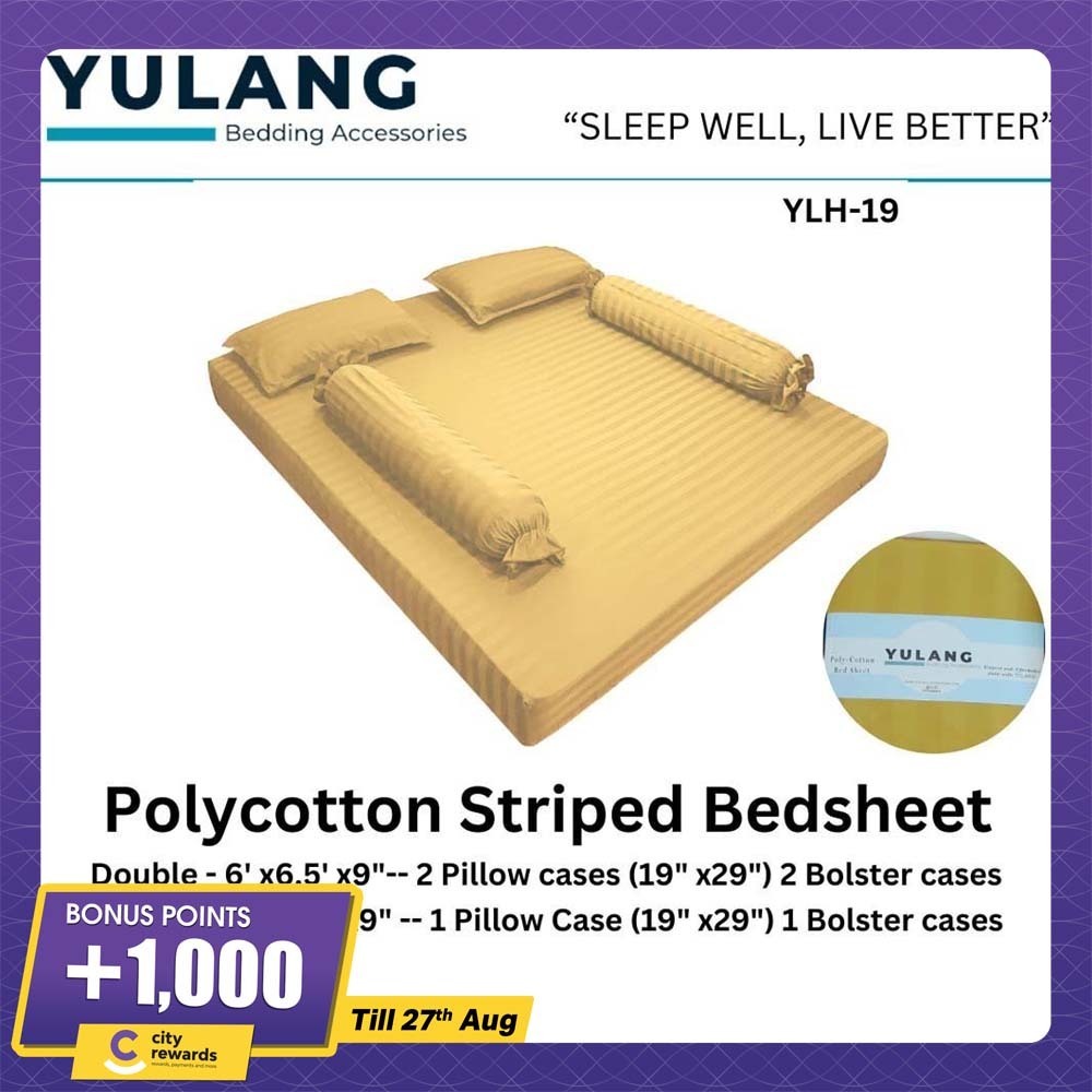 Yulang Hotel Stripped Single Bedsheet Set YLH-19S