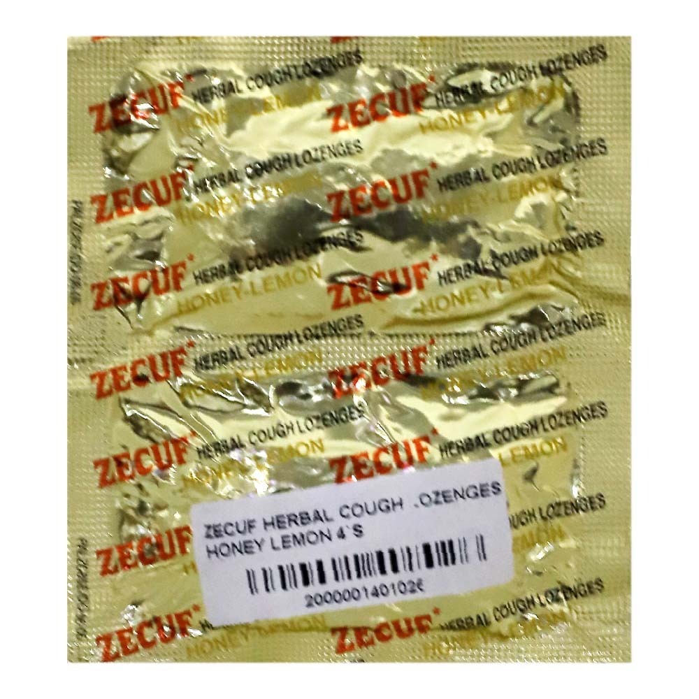 Zecuf Herbal Cough Lozenges Honey Lemon 4Lozenges