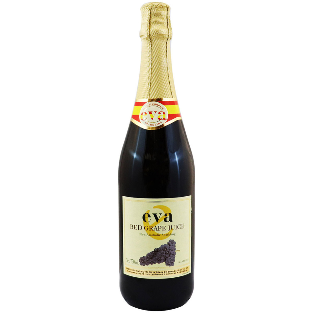 Eva Red Grape Juice Non Alcoholic Sparkling 750 ML ဂက်စ်ပါသော အချိုရည