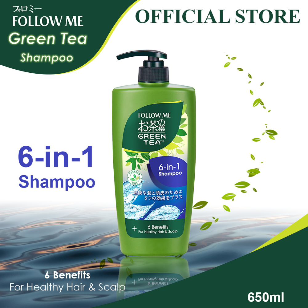 Follow Me Green Tea 6 in 1 Shampoo 650ML (6 Benefits)