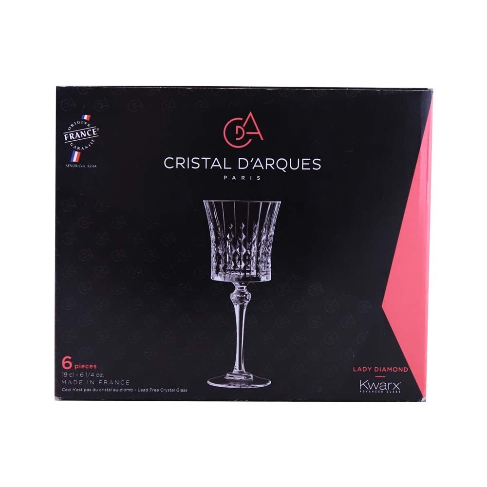 Cristal D`Arques Lady Diamond Glass 19cl 6PCS