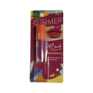 Baby Bright Summer Lip & Cheek Matte Tint 2.4G (05 Smoke Salmon)