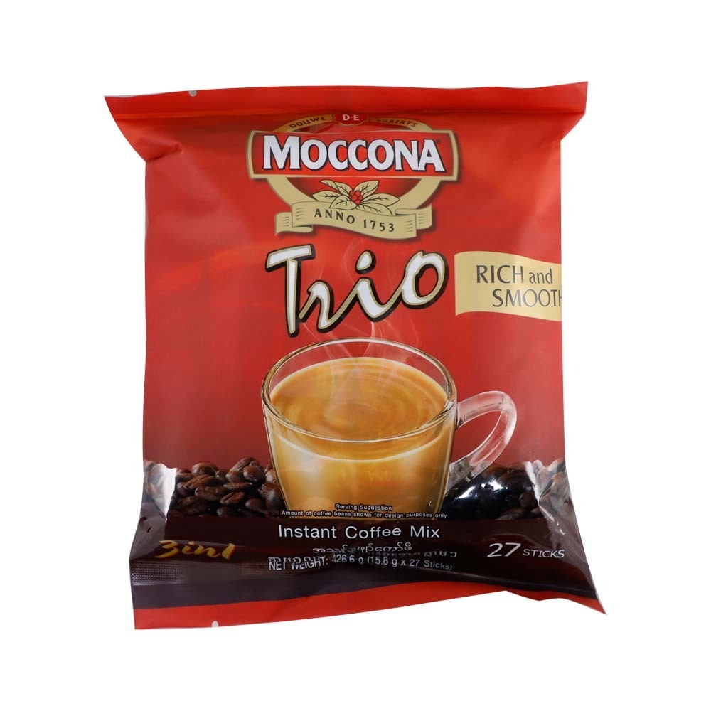 Moccona Trio Rich & Smooth 3 in 1 Instant Coffee Mix 15.8Gx27Sticks