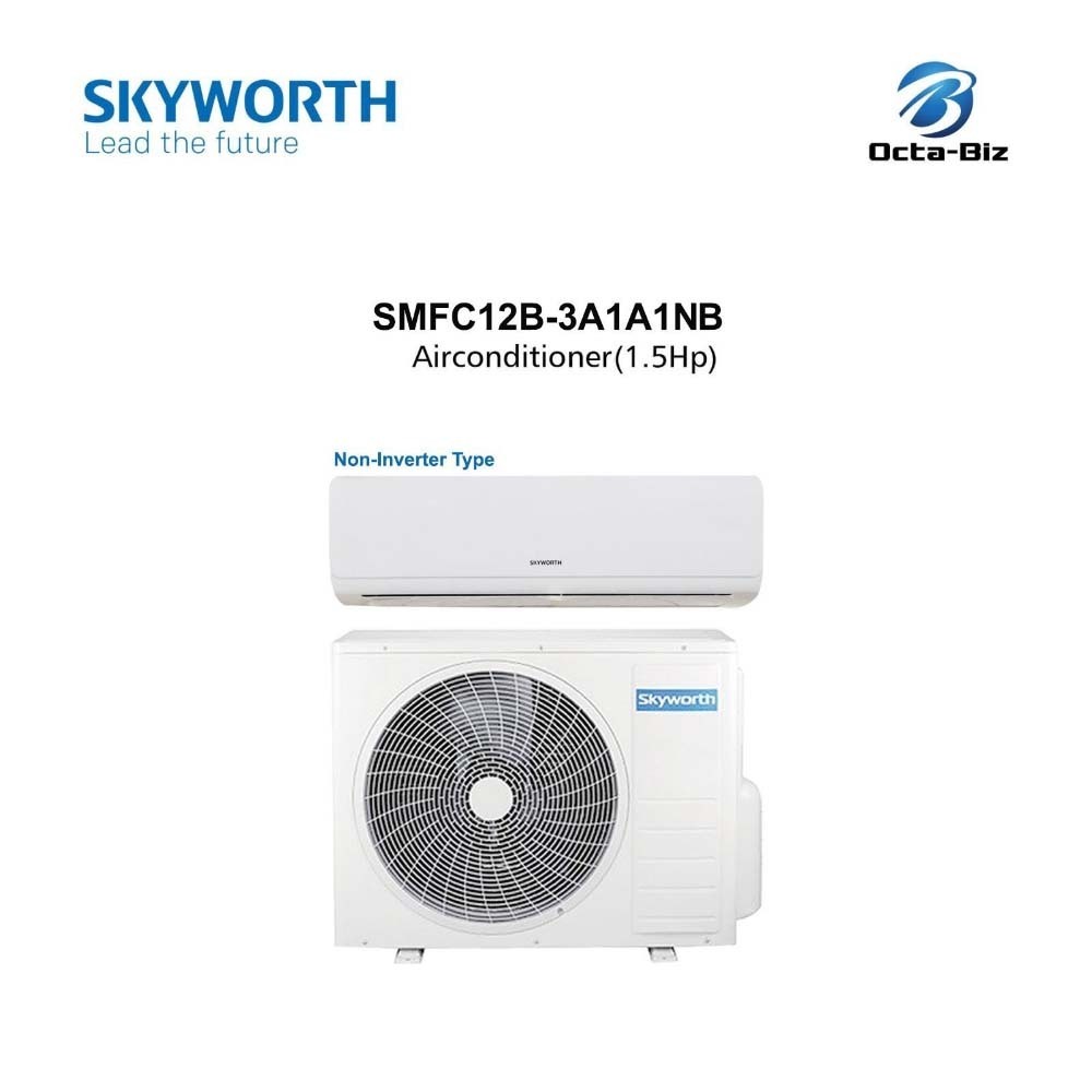 SKYWORTH Split Type Air con, 1.5Hp, R410A White SMFC12B-3A1A1NB