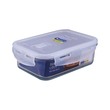Super Lock Glass Rectangle Food Container 890ML No.6089