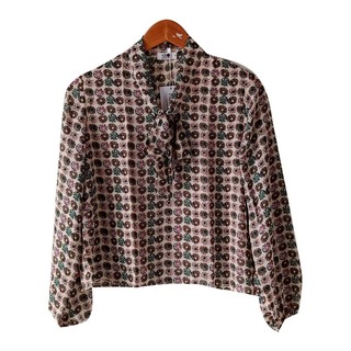 Kudos Chiffon Woman Blouse B-008 Brown Large