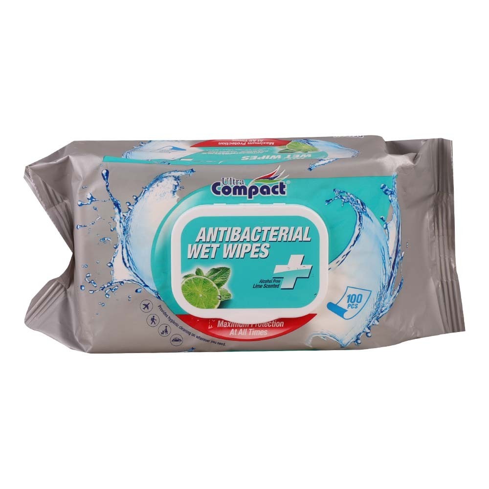 Ultra Compact Antibacterial Wet Wipes 100PCS