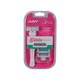 Jaw Razor 3 Blades With 4 Cartridges Pink