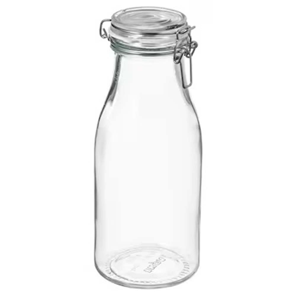 Ikea Korken Bottle Shaped Jar With Lid, Clear Glass, 1 L  805.413.63