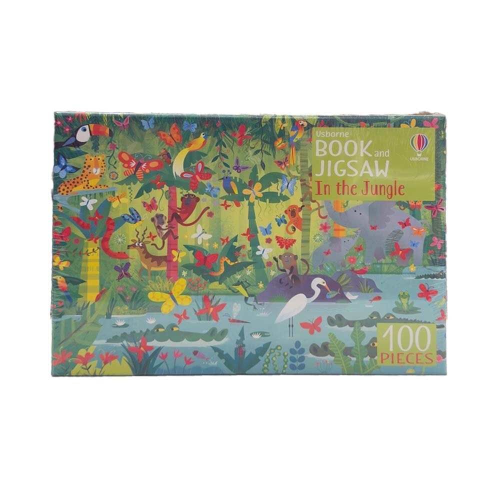 Book & Jigsaw In The Jungle 100 Pieces