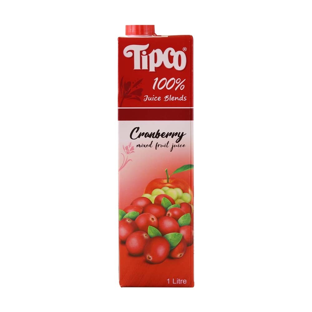 Tipco 100% Fruit Juice Cranberry & Mixed Fruit 1L