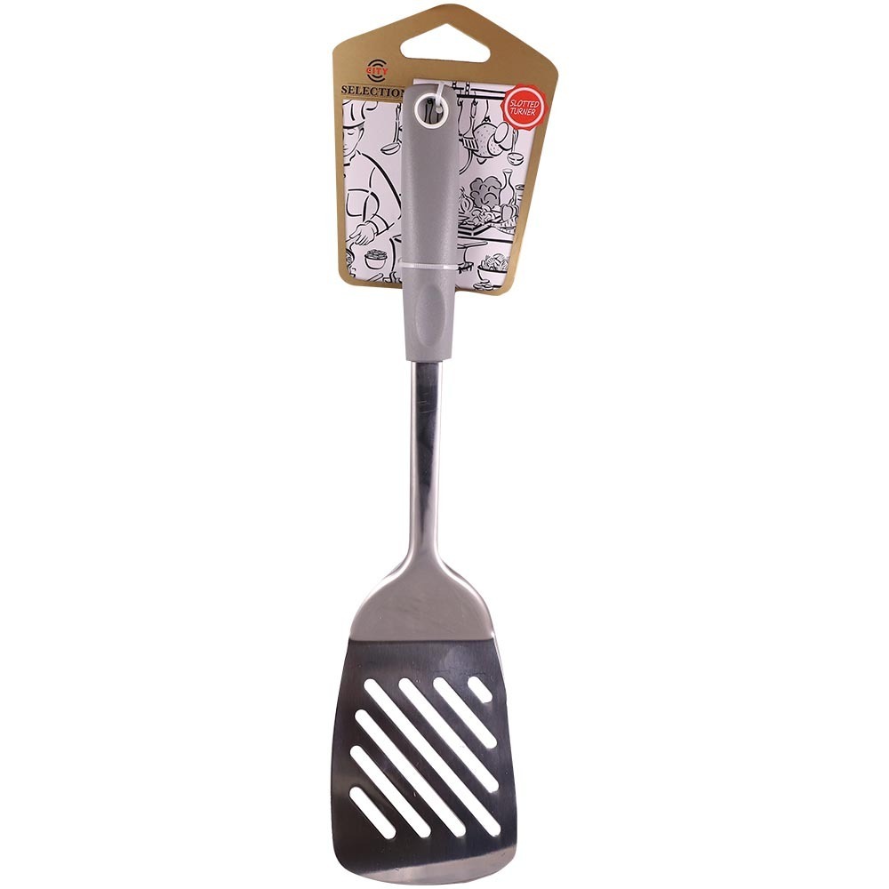 City Selection Stainless Steel Slotted Turner B0013 (Dark Gray)
