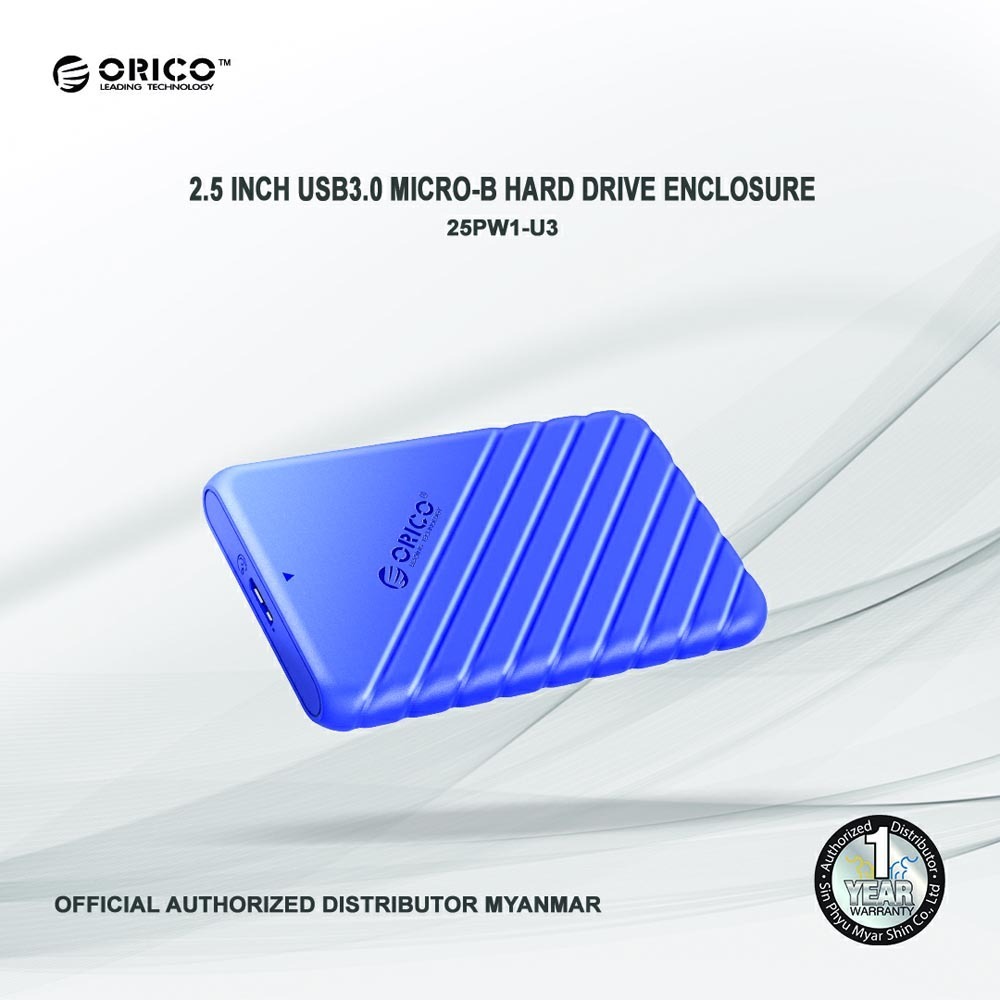 ORICO 2.5inch USB3.0 Micro-B Hard Drive Enclosure ( Blue ) ORICO-25PW1-U3-Bl