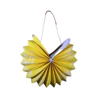 Uncle Gyi Floral Pumpkin Paper Lantern 10PCS x 1Pack Yellow