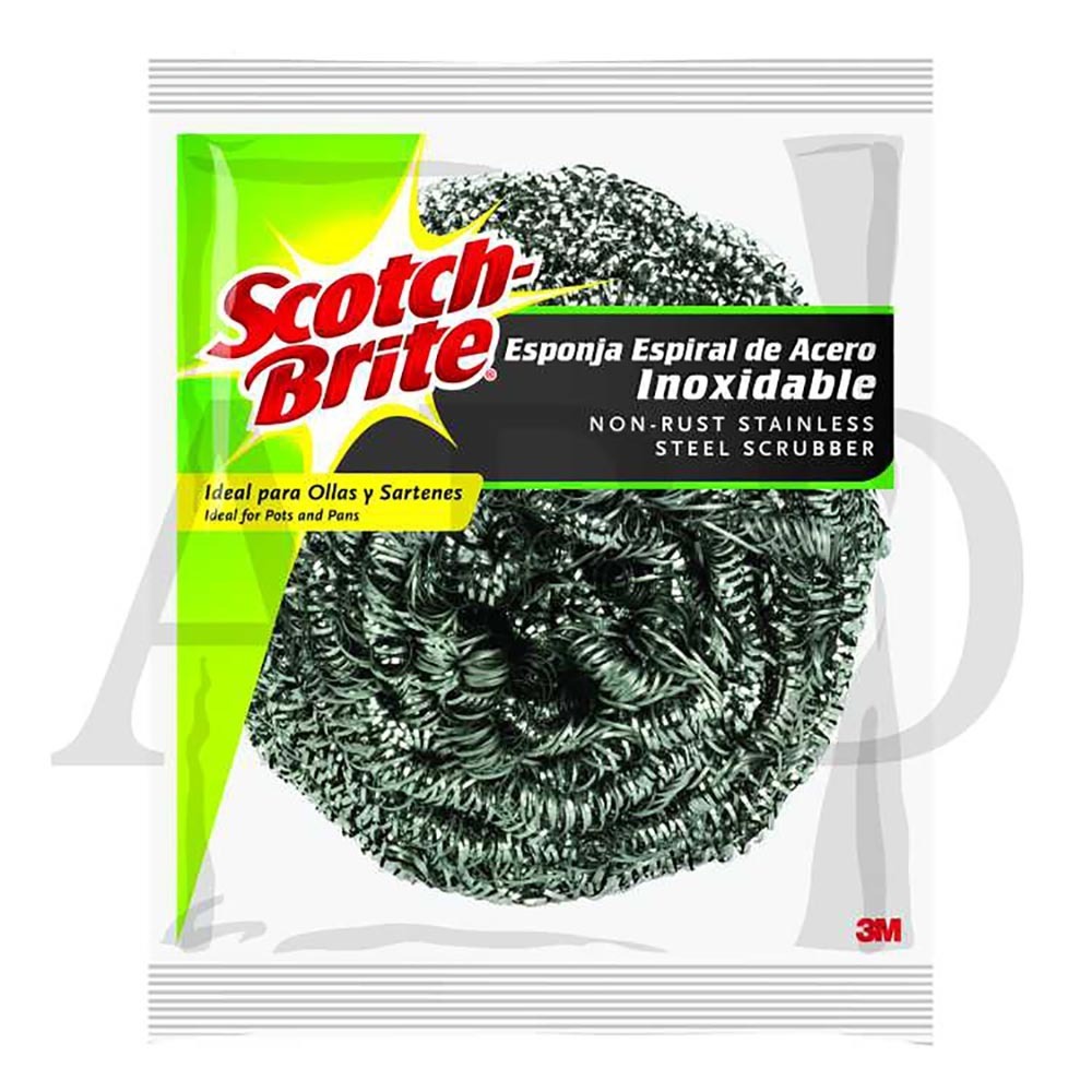 3M Scotch Brite Stainless Steel Scrubbing Pads 1PCS Without Poster