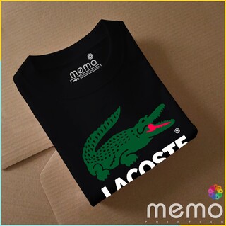 memo ygn lacoste unisex Printing T-shirt DTF Quality sticker Printing-Black (XL)