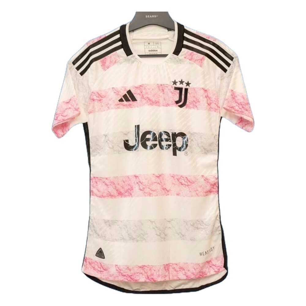 Juventus Official Away Player Jersey 23/24  White Pink (XXL)