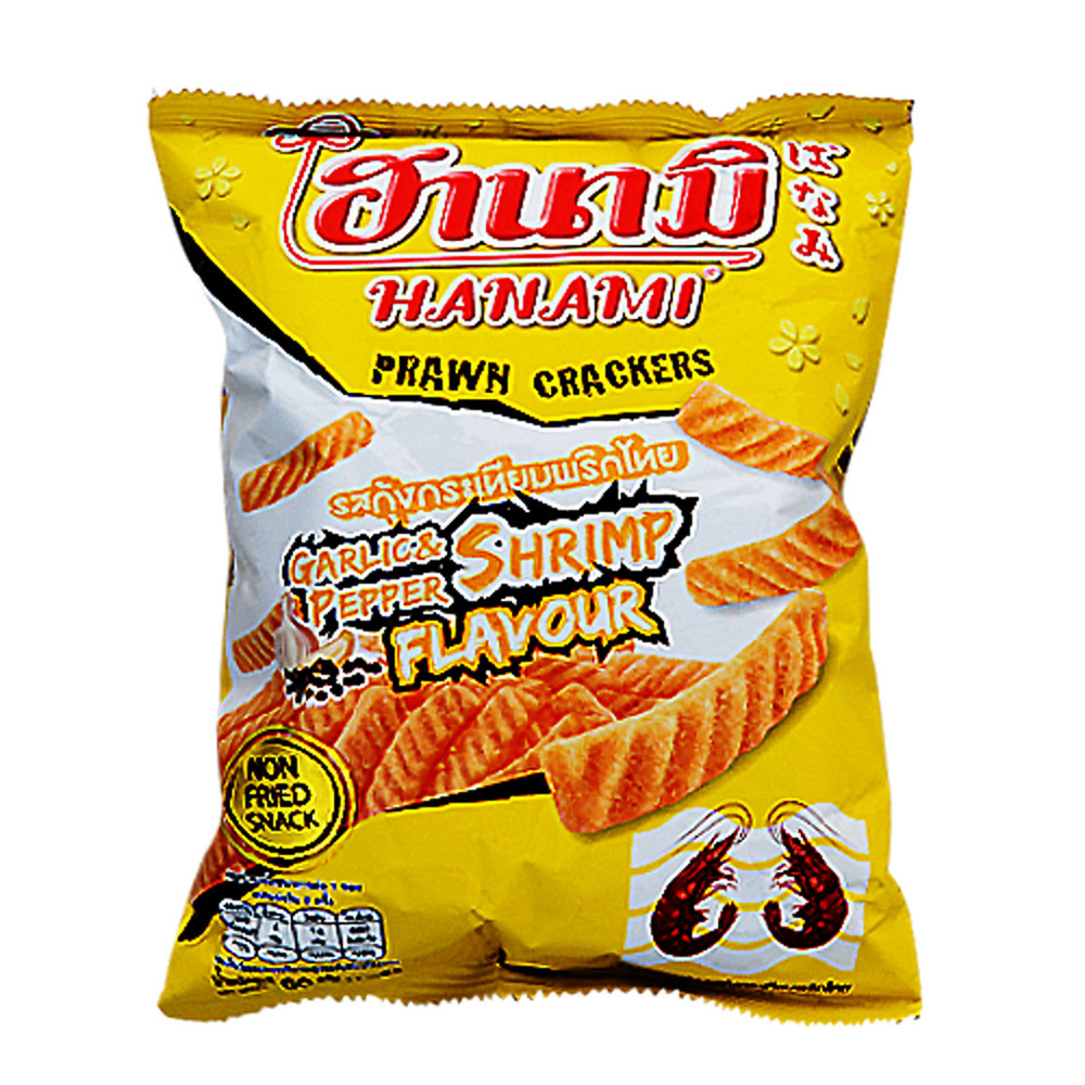 Hanami Prawn Cracker Garlic & Pepper Shrimp 60G