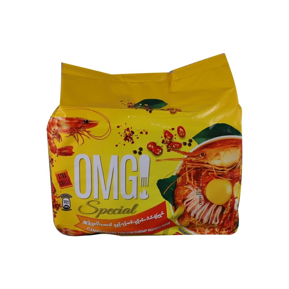 Mamee Omg Creamy Tomyum Shrimp Noodle Soup 70Gx5