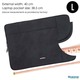 Rivacase Faux Leather Laptop Sleeve  (Water-Resistant) MAC-RV-8905-BLK Large