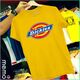 memo ygn Dickies unisex Printing T-shirt DTF Quality sticker Printing-Yellow (XL)