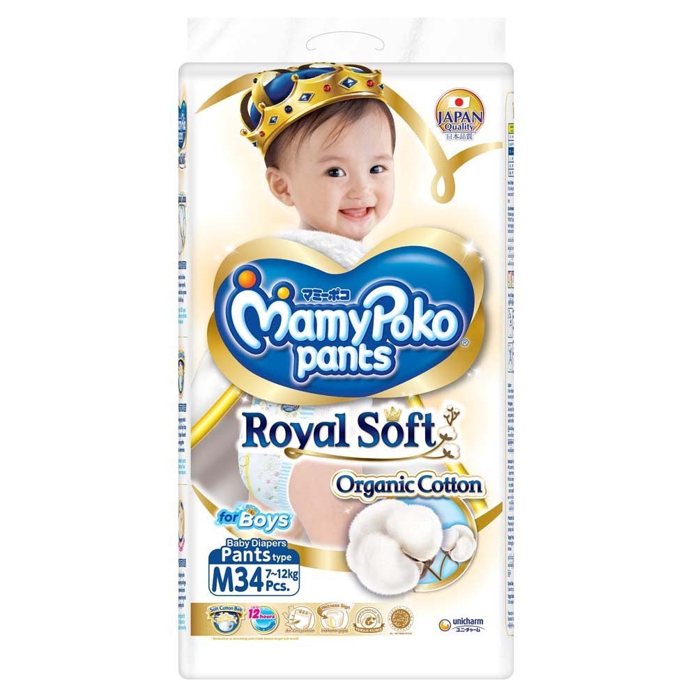 MamyPoko Baby Diaper Pants Extra Soft Boy 34PCS(M)