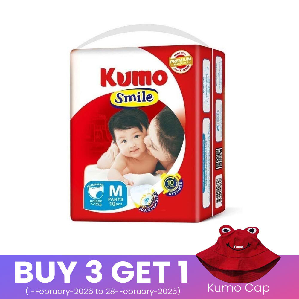 Kumo Smile Baby Diaper Medium Pants 10PCS