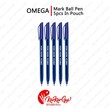 Omega Mark Ball Pen 0.7mm ( 5PCS in Pouch)