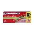 Diamond Food Zipper Bag 16.5cm x 14.9cm 50+10PCS