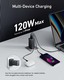Anker 737 Charger GaNPrime 120W,PPS 3-Port Fast Compact Foldable Wall Charger for MacBook Pro/Air, iPad Pro,Galaxy S23/22/S21, Dell XPS 13,Note 20/10+,iPhone 12/13/14Series and More