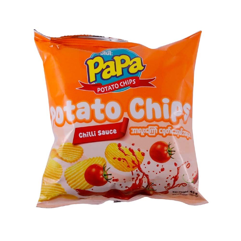 Pa Pa Fried Potato Chips Chilli Sauce 45G
