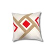 Tharaphi Collections Cushion Cover 16 Inch White color with red and  brown art