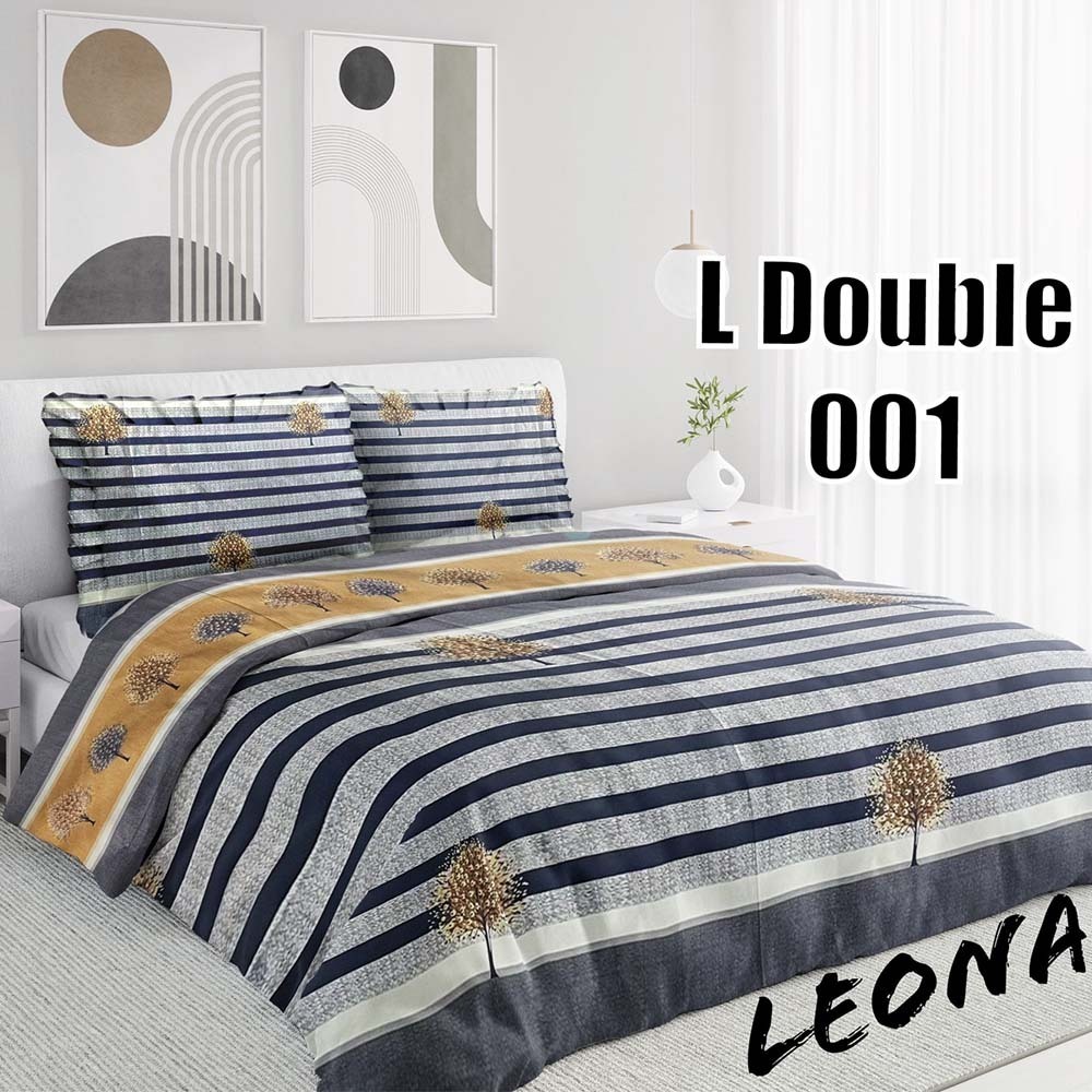Leona Bed Sheet Double (6' x 6.5' x 9") L Double 001