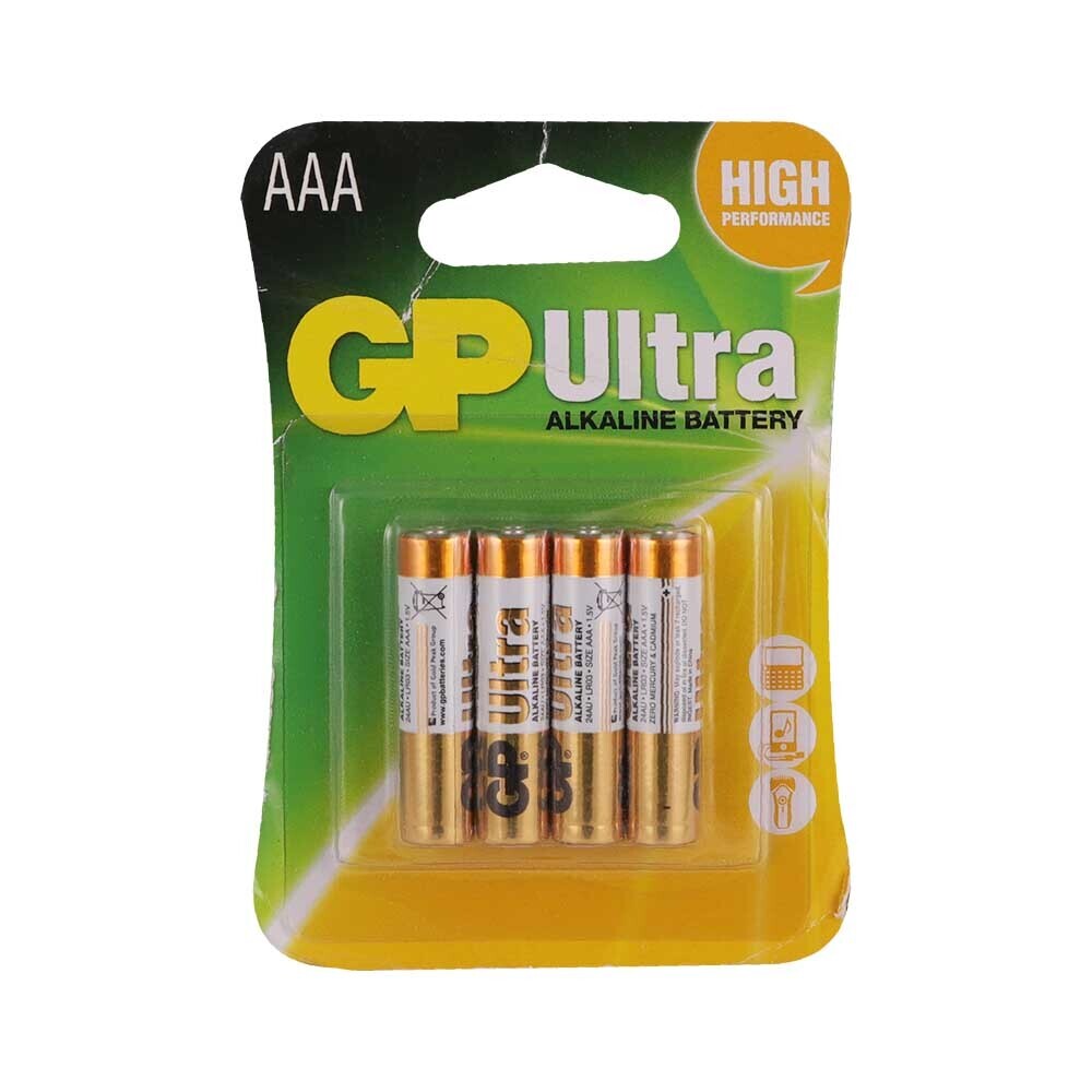 GP Ultra Alkaline Battery AAA Size 4PCS GP24AU-2U4