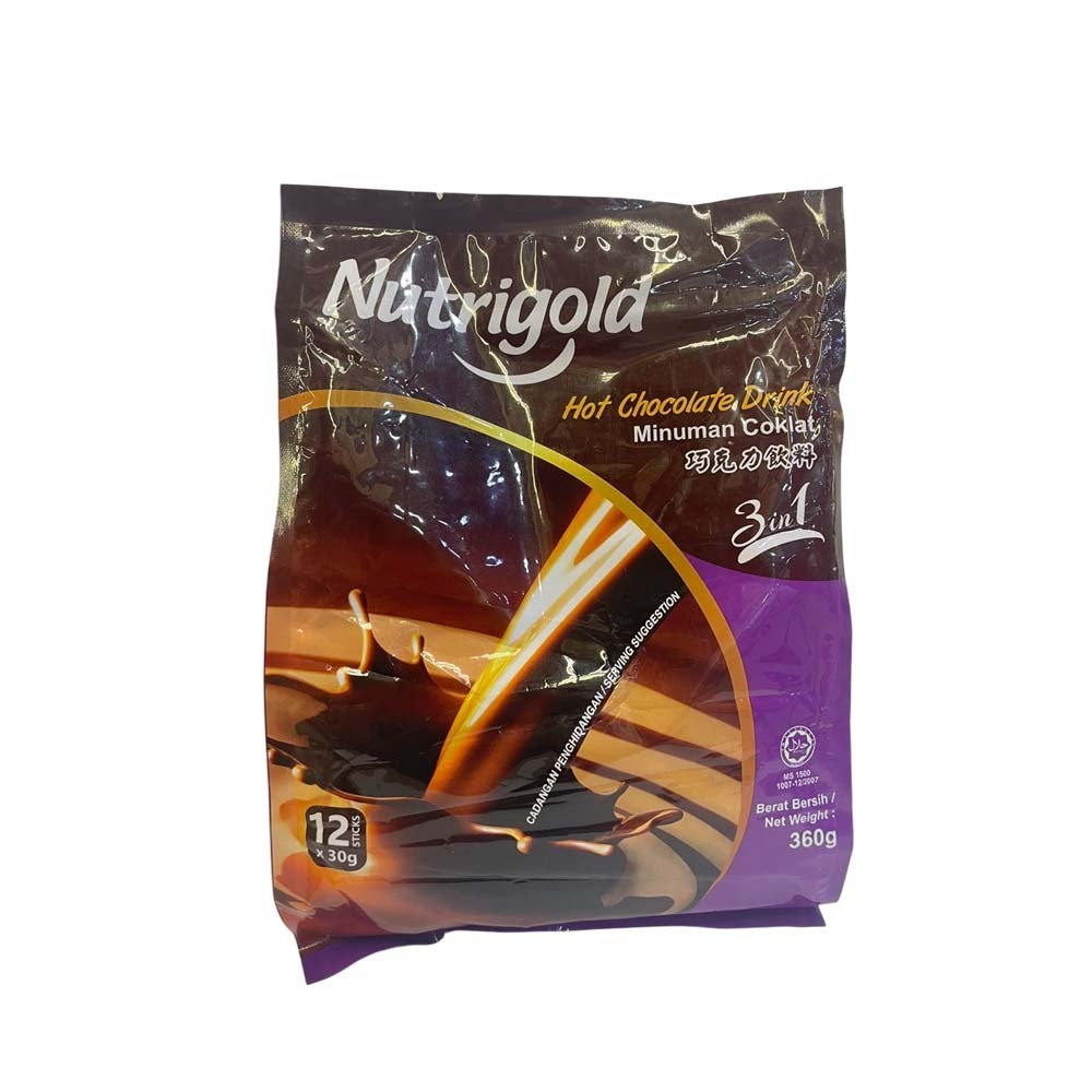 Nutrigold 3 in 1 Hot Chocolate 12PCS 360G