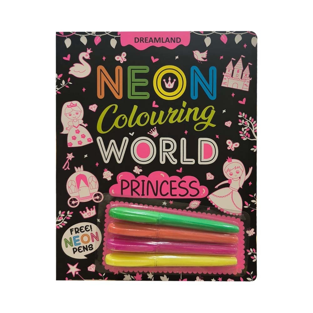 Princess Neon Colouring World Book