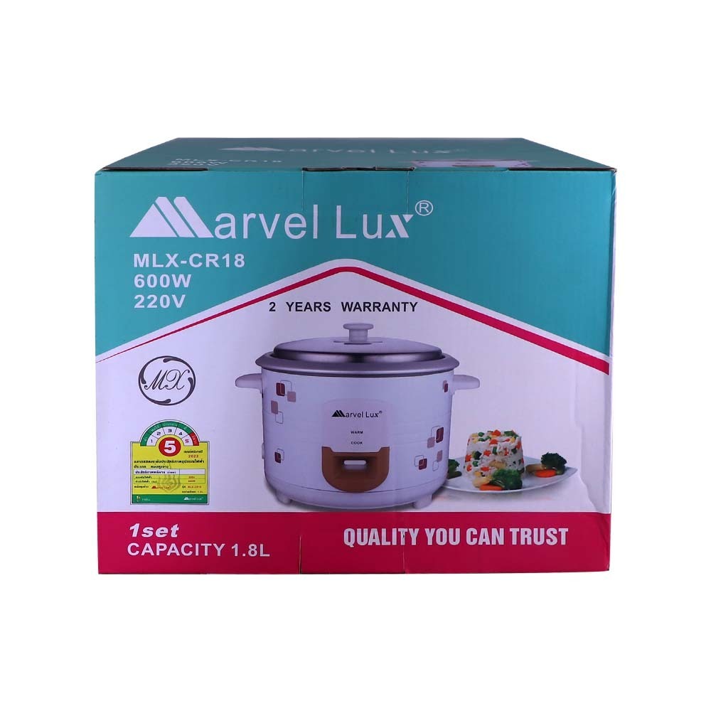 Marvel Lux Rice Cooker 1.8LTR MLX-Cr18