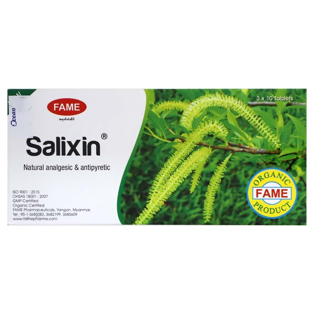 Fame Salixin Natural Analgesic & Antipyretic 30Tablets