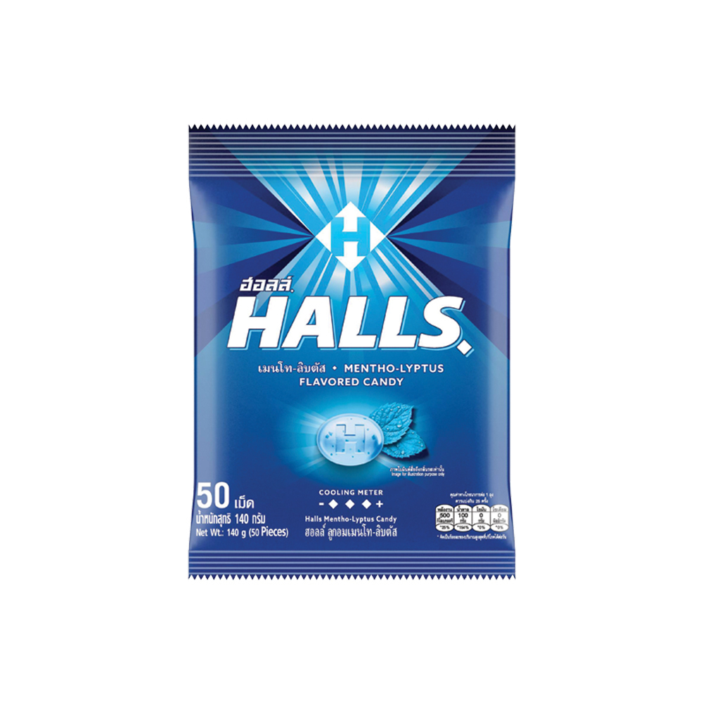 Halls Mentho-Lyptus Candy 50PCS 150G