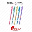 Omega Yo Ball Pen with Foil 0.7mm ( 5PCS in Pouch)